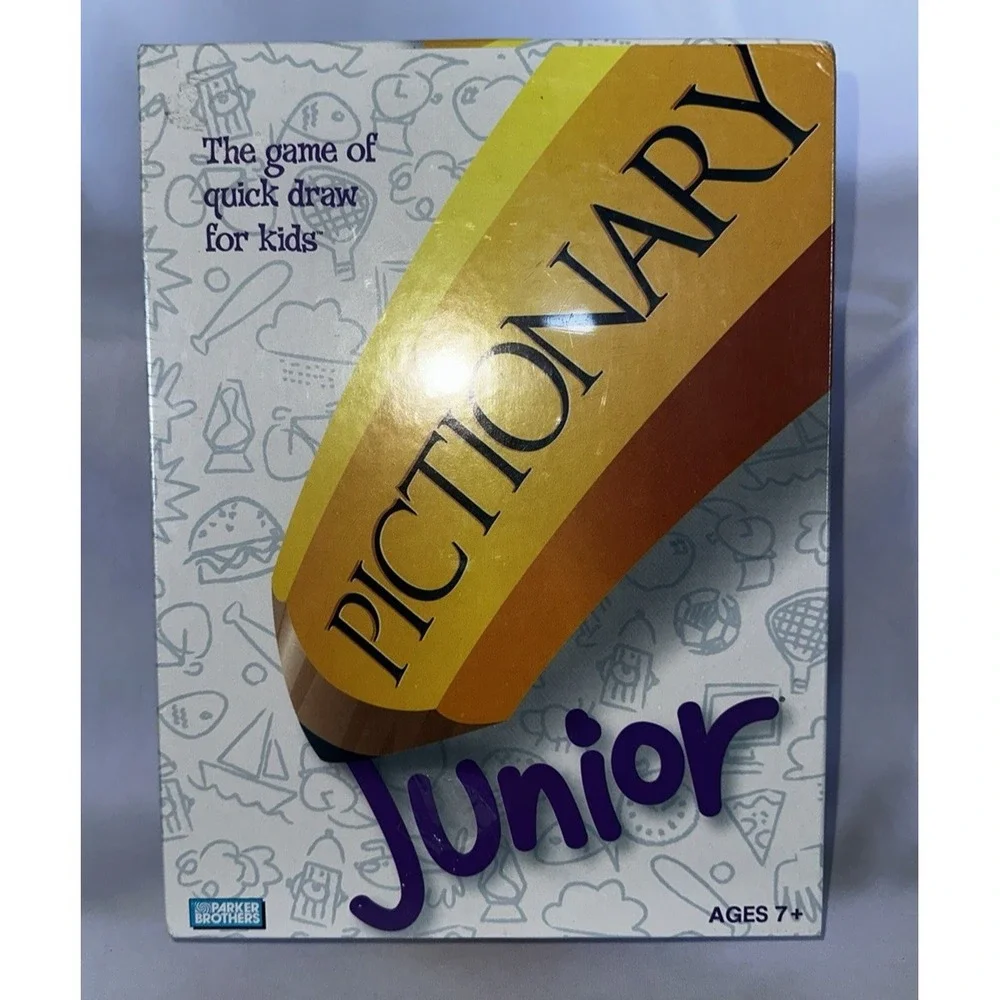 New Parker Brothers Pictionary Junior Game Age 7 and up 3 player Min